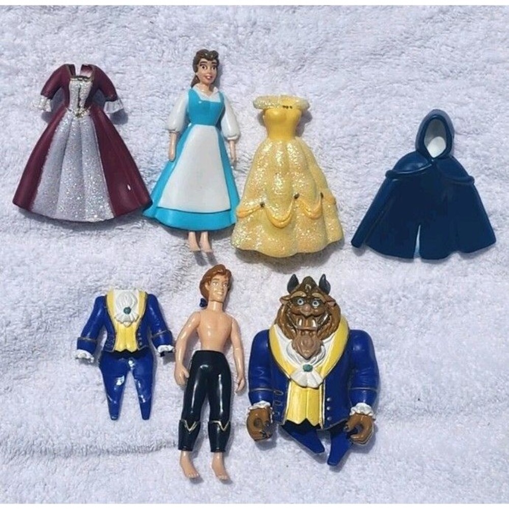 VTG DISNEY BEAUTY AND THE BEAST PRINCE ADAM BEAST IN HUMAN FORM 4" FIGURE BELLE - Picture 6 of 7
